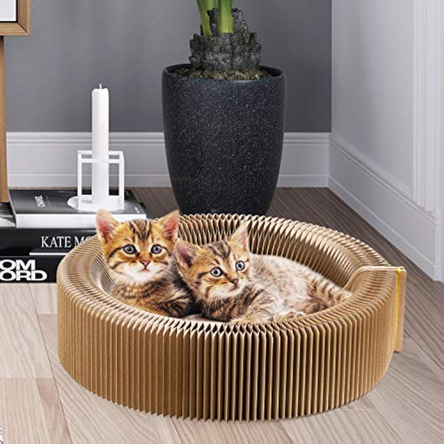 The Ultimate Comfort for Your Feline Friend: Round Pet Scratcher Lounge Bed